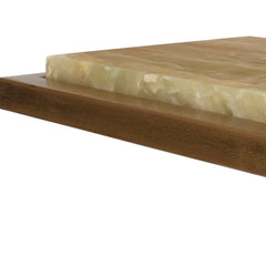 Gamora Gold/Green Marble Drink Table - Ornate Home