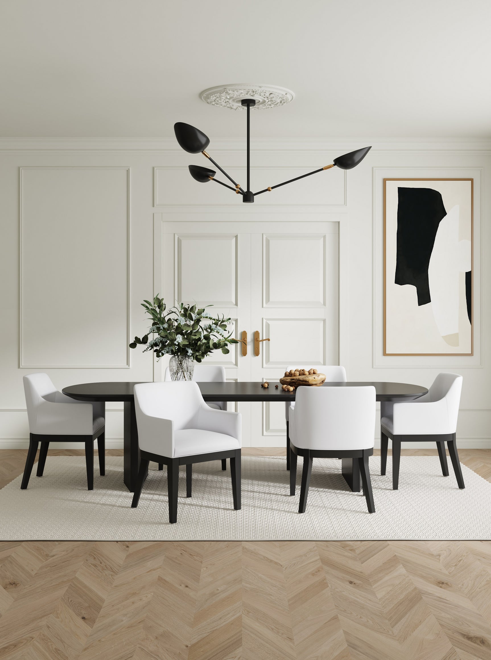 Gansevoort Faux Leather Dining Armchair in Cream - Ornate Home