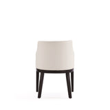 Gansevoort Faux Leather Dining Armchair in Cream (set of 2) - Ornate Home