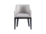 Gansevoort Faux Leather Dining Armchair in Light Grey - Ornate Home