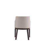 Gansevoort Faux Leather Dining Armchair in Light Grey - Ornate Home