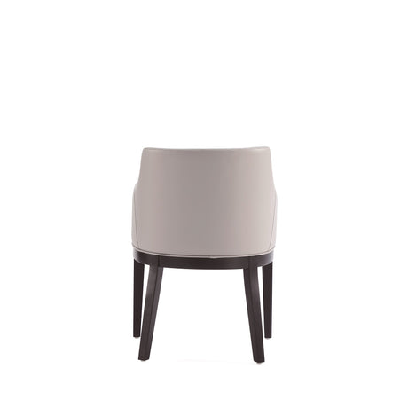 Gansevoort Faux Leather Dining Armchair in Light Grey - Ornate Home
