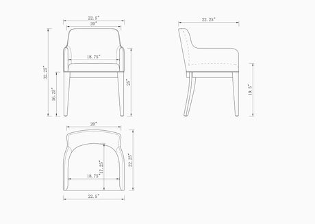 Gansevoort Faux Leather Dining Armchair in Light Grey (set of 2) - Ornate Home
