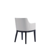 Gansevoort Faux Leather Dining Armchair in Light Grey (set of 2) - Ornate Home