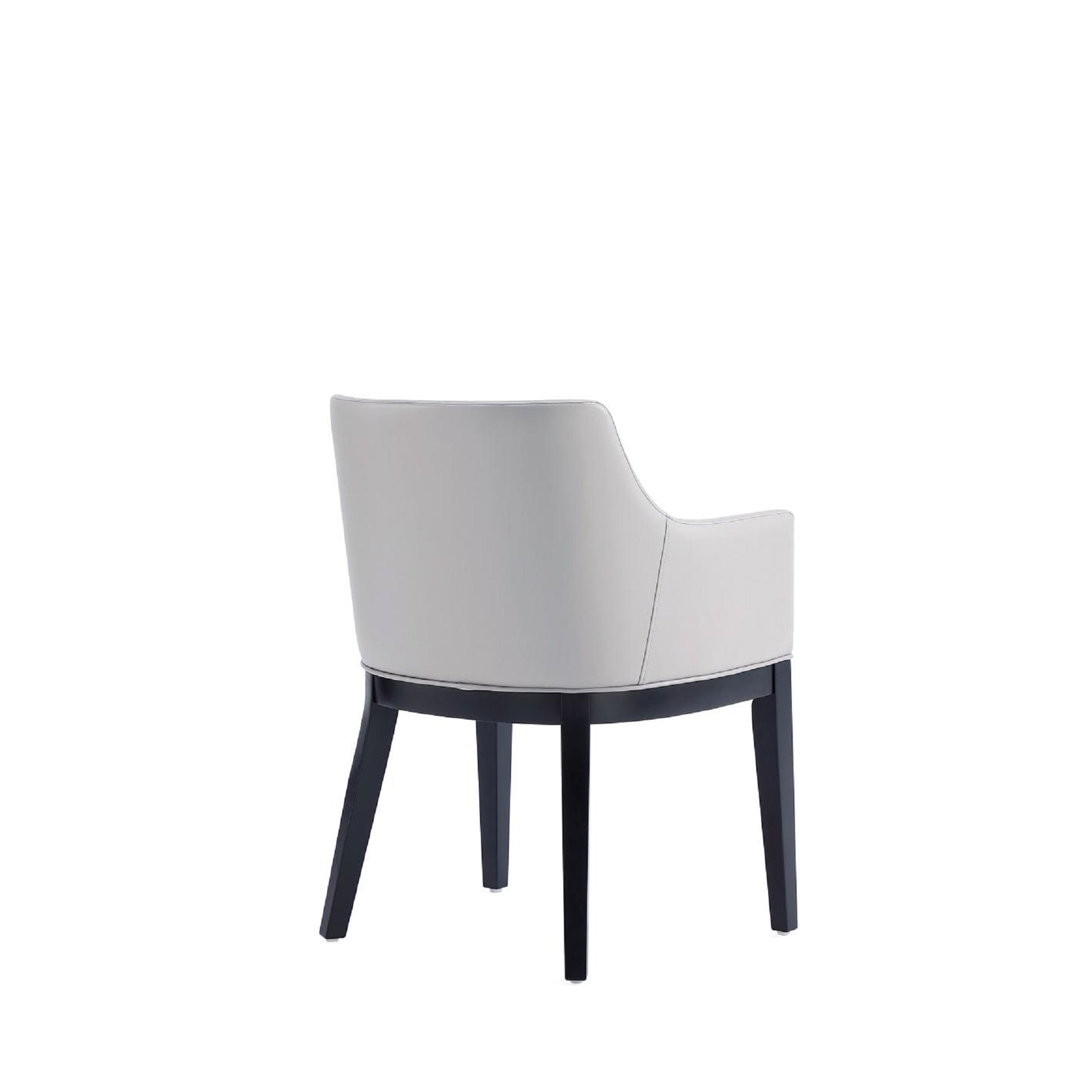Gansevoort Faux Leather Dining Armchair in Light Grey (set of 2) - Ornate Home