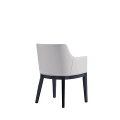 Gansevoort Faux Leather Dining Armchair in Light Grey (set of 2) - Ornate Home