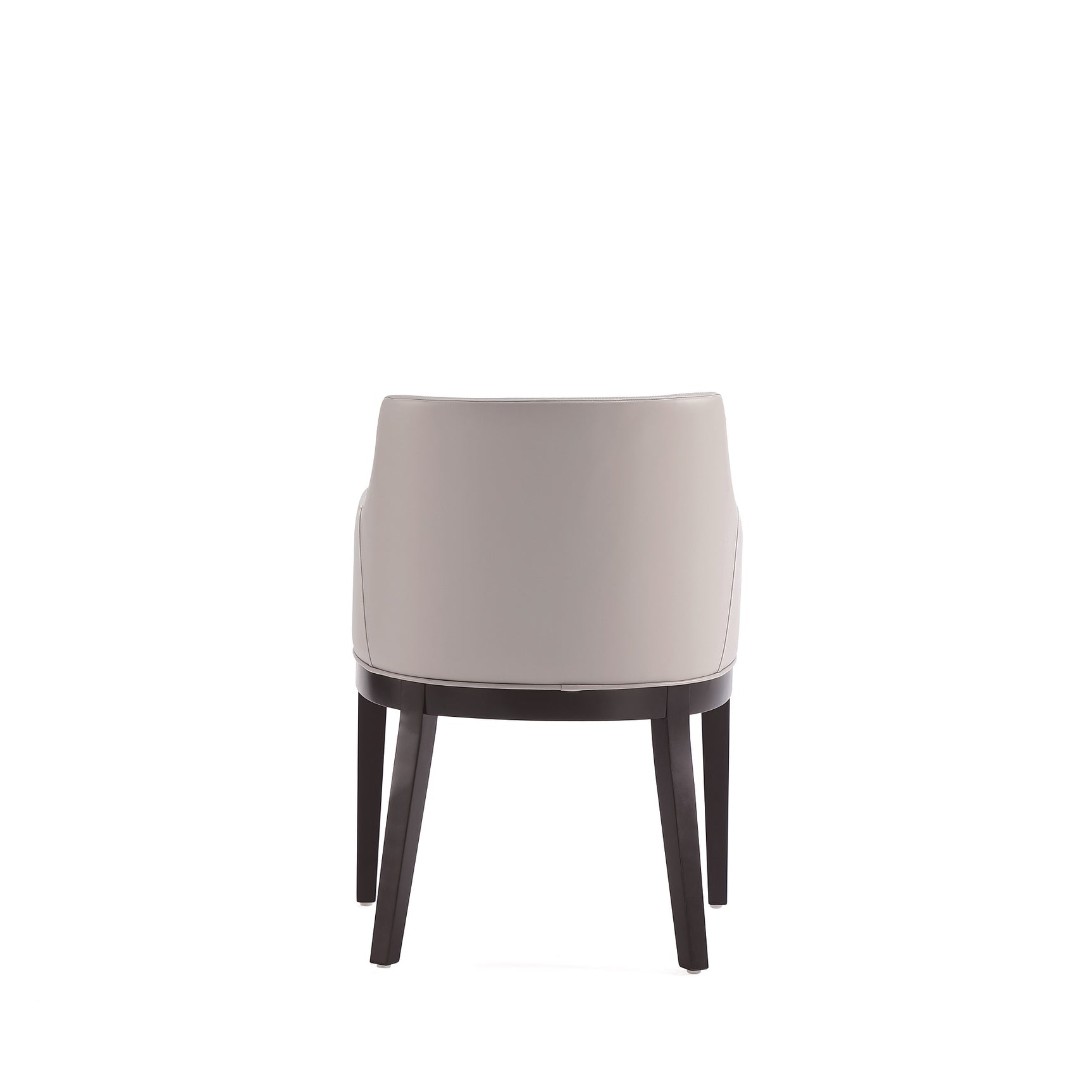 Gansevoort Faux Leather Dining Armchair in Light Grey (set of 2) - Ornate Home