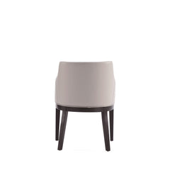 Gansevoort Faux Leather Dining Armchair in Light Grey (set of 2) - Ornate Home