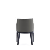 Gansevoort Faux Leather Dining Armchair in Pebble Grey (set of 2) - Ornate Home