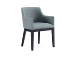 Gansevoort Faux Leather Dining Armchair in Pewter - Ornate Home