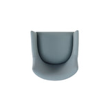 Gansevoort Faux Leather Dining Armchair in Pewter - Ornate Home