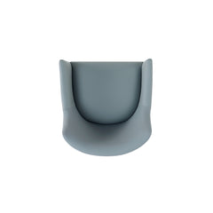 Gansevoort Faux Leather Dining Armchair in Pewter - Ornate Home