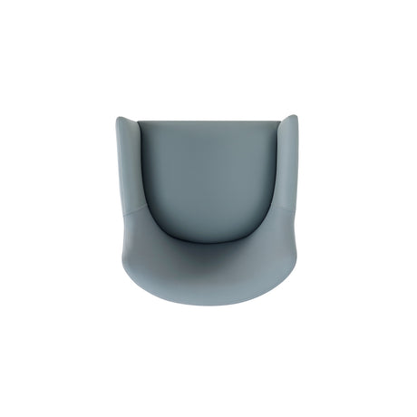 Gansevoort Faux Leather Dining Armchair in Pewter - Ornate Home