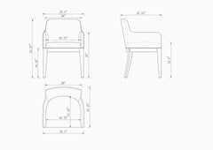 Gansevoort Faux Leather Dining Armchair in Stone Grey - Ornate Home
