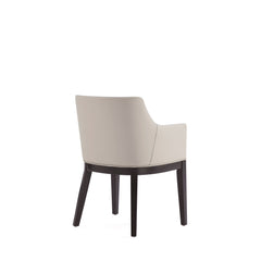Gansevoort Faux Leather Dining Armchair in Stone Grey - Ornate Home