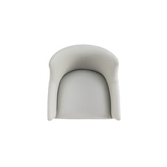 Gansevoort Faux Leather Dining Armchair in Stone Grey - Ornate Home