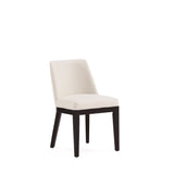 Gansevoort Faux Leather Dining Chair in Cream (set of 2) - Ornate Home