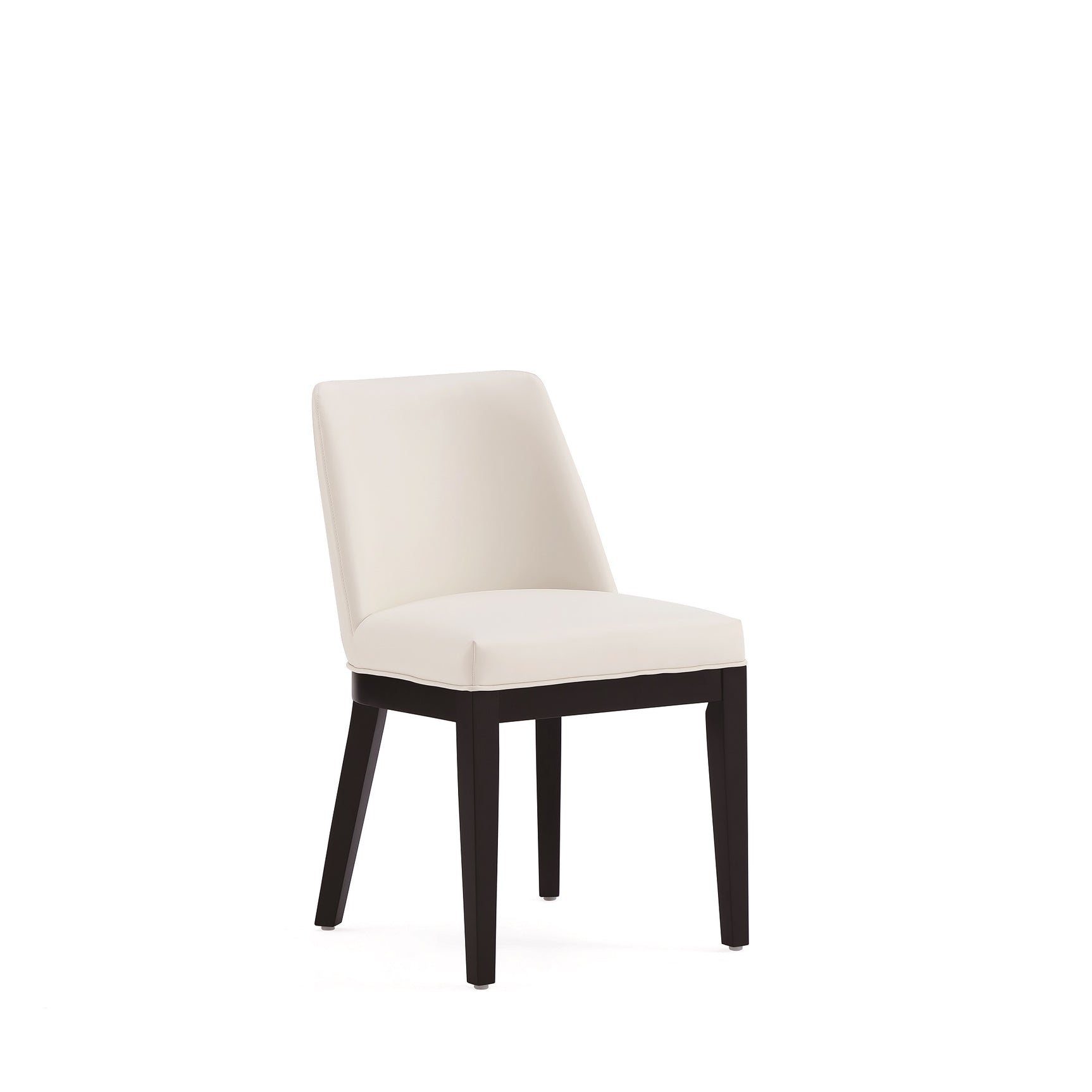 Gansevoort Faux Leather Dining Chair in Cream (set of 2) - Ornate Home
