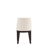 Gansevoort Faux Leather Dining Chair in Cream (set of 2) - Ornate Home