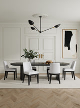 Gansevoort Faux Leather Dining Chair in Cream (set of 4) - Ornate Home