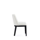 Gansevoort Faux Leather Dining Chair in Cream (set of 4) - Ornate Home
