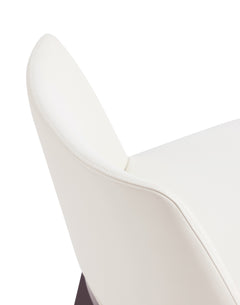 Gansevoort Faux Leather Dining Chair in Cream (set of 4) - Ornate Home