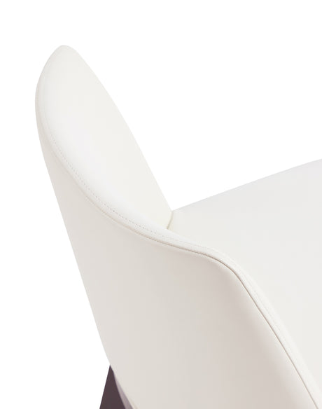Gansevoort Faux Leather Dining Chair in Cream (set of 4) - Ornate Home