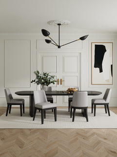Gansevoort Faux Leather Dining Chair in Light Grey (set of 2) - Ornate Home