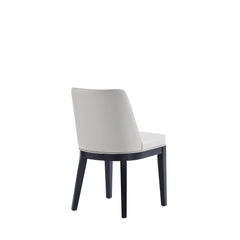Gansevoort Faux Leather Dining Chair in Light Grey (set of 2) - Ornate Home