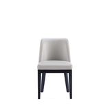 Gansevoort Faux Leather Dining Chair in Light Grey (set of 4) - Ornate Home
