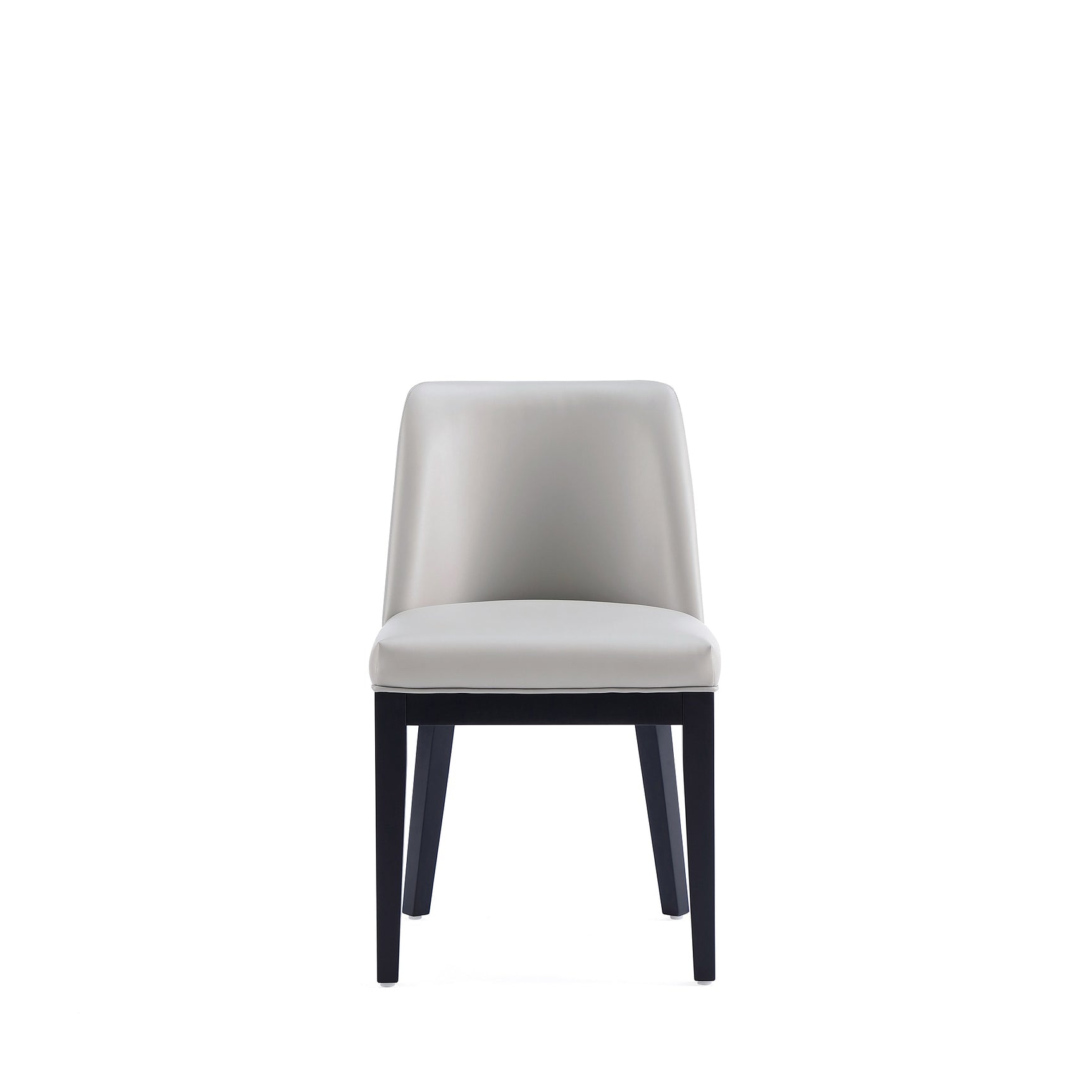 Gansevoort Faux Leather Dining Chair in Light Grey (set of 4) - Ornate Home