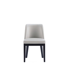 Gansevoort Faux Leather Dining Chair in Light Grey (set of 4) - Ornate Home