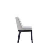 Gansevoort Faux Leather Dining Chair in Light Grey (set of 4) - Ornate Home