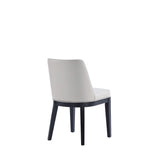 Gansevoort Faux Leather Dining Chair in Light Grey (set of 4) - Ornate Home