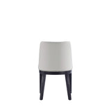 Gansevoort Faux Leather Dining Chair in Light Grey (set of 4) - Ornate Home