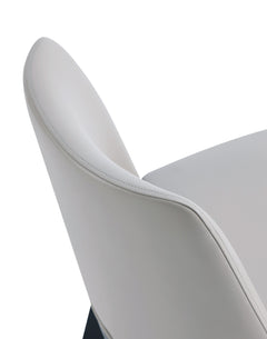 Gansevoort Faux Leather Dining Chair in Light Grey (set of 4) - Ornate Home