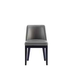Gansevoort Faux Leather Dining Chair in Pebble Grey (set of 2) - Ornate Home