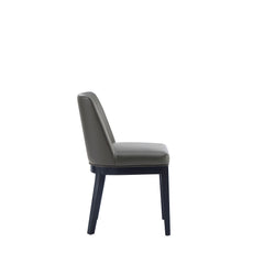 Gansevoort Faux Leather Dining Chair in Pebble Grey (set of 2) - Ornate Home