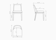 Gansevoort Faux Leather Dining Chair in Pebble Grey (set of 4) - Ornate Home