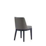 Gansevoort Faux Leather Dining Chair in Pebble Grey (set of 4) - Ornate Home