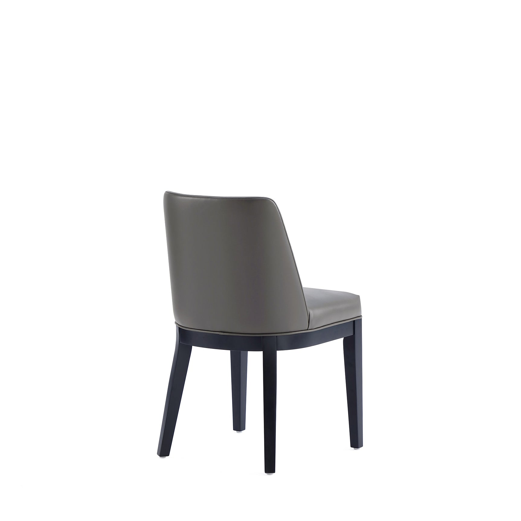 Gansevoort Faux Leather Dining Chair in Pebble Grey (set of 4) - Ornate Home