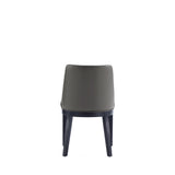 Gansevoort Faux Leather Dining Chair in Pebble Grey (set of 4) - Ornate Home