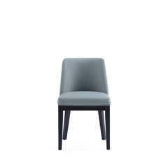 Gansevoort Faux Leather Dining Chair in Pewter (set of 2) - Ornate Home