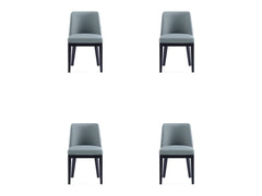 Gansevoort Faux Leather Dining Chair in Pewter (set of 4) - Ornate Home