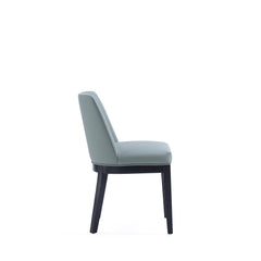 Gansevoort Faux Leather Dining Chair in Pewter (set of 4) - Ornate Home