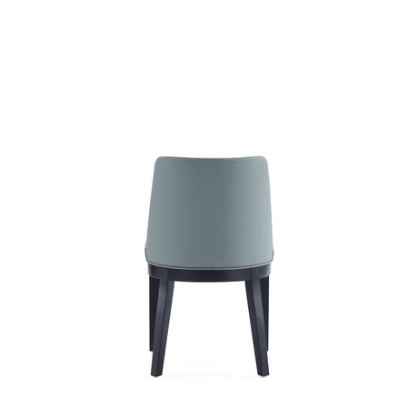 Gansevoort Faux Leather Dining Chair in Pewter (set of 4) - Ornate Home