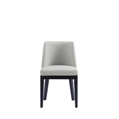 Gansevoort Faux Leather Dining Chair in Stone Grey (set of 2) - Ornate Home