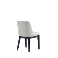Gansevoort Faux Leather Dining Chair in Stone Grey (set of 2) - Ornate Home