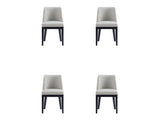 Gansevoort Faux Leather Dining Chair in Stone Grey (set of 4) - Ornate Home
