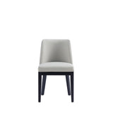 Gansevoort Faux Leather Dining Chair in Stone Grey (set of 4) - Ornate Home